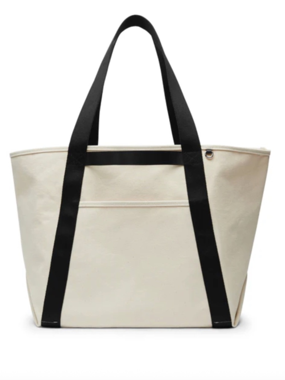 New Leatherology Canvas Beach Tote Black/Natural